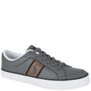 Polo Ralph Lauren Men's Bollingbrook II Leather Trainers - Charcoal Grey/Polo Black