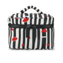 Lulu Guinness Lips and Stripes Vanity Case - Black/White/Red