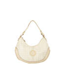 Pollini Vintage Leather Monogramme Shoulder Bag