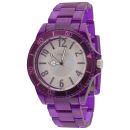 Oasis Women's Clear Strap Purple Toy Watch
