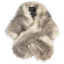 Unreal Fur Faux Fur Furocious Thread-Through Scarf - Chocolate Racoon