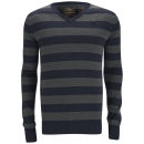 Ringspun Men's Amjam Stripe Knit - Navy/Charcoal