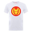 Marvel Avengers Assemble Iron Man Simple Symbol Men's T-Shirt - White