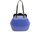Lulu Guinness Large Pollyanna Leather Bowler Bag - Dark Blue