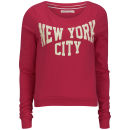 Brave Soul Damen New York Sweatshirt - Rot