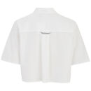 T by Alexander Wang Women's Ripstop Poplin Short Sleeve Cropped Shirt - White