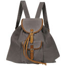 Kate Sheridan Waxed Cotton Rucksack - Grey/Tan