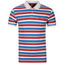 Fenchurch men's Mills Polo Shirt - Bright Blue Stripe