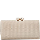 Ted Baker Women's Rorli Metallic Weave TB Matinee Leather Purse - Nude Pink