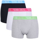 ECKO Men's 3-Pack Boxers - Black/White/Grey