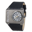 Bench Men's Square Silver Dial Black Strap Watch