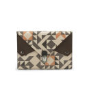 Kate Sheridan Graphic Print Tuck Tite Leather Clutch Bag - Multi