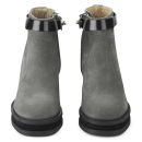 Purified Women's Patricia 1 Chunky Heeled Leather Ankle Boots - Grey