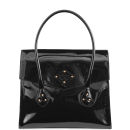 Penelope and Parker Lara Patent Leather Laptop Bag - Black