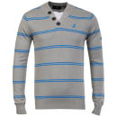 Kangol Men's Kev Buttoned V Neck Jumper - Grey