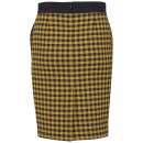 Wood Wood Women's Radclyffe Pencil Skirt - Yellow Check