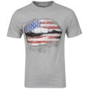 Cinch Men's Lips Photo Print T-Shirt - Grey Marl