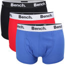 Bench Men's 3-Pack Basic Boxers - Black/Red/Blue