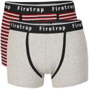 Firetrap Men's 2-Pack Striped Boxers - Grey/Red/Black