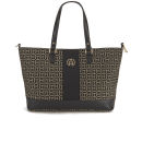 Tommy Hilfiger Women's Woven Print Vanessa Tote Bag - Black