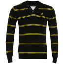 Kangol Men's Kev Buttoned V Neck Jumper - Black
