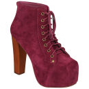 Jeffrey Campbell Women's Lita Shoes - Red Wine Suede
