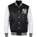 Majestic Men's Yankees Bleacher Satin Jacket - Black