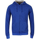 Brave Soul Men's Blur Printed Zip Through Hoody - Royal Blue