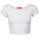 Influence Women's Cap Sleeve Crop Top - White