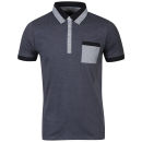 D-Code Men's Strand Jersey Polo Shirt - Denim Marl
