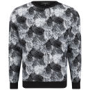 Ashley Marc Hovelle Men's Leaf Print Sweatshirt - Black