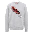 Marvel Avengers Assemble Iron Man Shooting Burst Men's Sweatshirt - Heather Grey