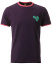 Gola Men's Lennon T - Shirt - Deep Purple/Wine/Green