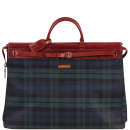 Polo Ralph Lauren Vintage Men's Check Leather Trim Holdall - Blue/Green Check