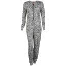 Influence Women's Leopard Print Onesie - Black & White