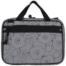 Thirty-One Double Zip Cosmetic Bag - Grey Quilted Poppy