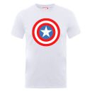 Marvel Avengers Assemble Captain America Simple Symbol Men's T-Shirt - White