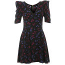 Sugarhill Boutique Women's Bow Print Tea Dress - Black/Hot Pink