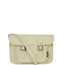 Zatchels 11.5 Inch Pastel Leather Satchel - Cream