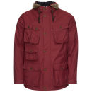 Brave Soul Men's Cobra Parka Jacket - Dark Burgundy