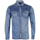 Tokyo Laundry Men's Toretto Printed Denim Shirt - Raw Indigo