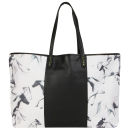 French Connection Printed Horses Canvas Shoulder Bag