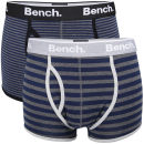 Bench Men's 2-Pack Striped Boxers - Grey/Blue
