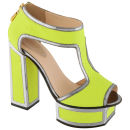 Kat Maconie Women's 'Abigail' Neon Platform Heels - Neon Yellow