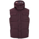 Brave Soul Men's Complex Gilet - Burgundy