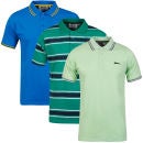 Slazenger Men's 3-Pack Polo Shirts - Blue/Yellow/Mint/Green/Navy