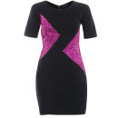 Sugarhill Boutique Rocket Kleid - Schwarz/Hot Pink