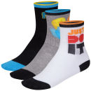 Nike Kids' 3 Pack Graphic Crew Socks - Black