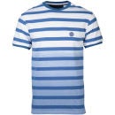 Nicholas Deakins Men's Naughty Striped Crew Neck T-Shirt - Navy/White