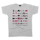 Joystick Junkies Men's T-Shirt Joypad Grid Wireframe - Heather Grey